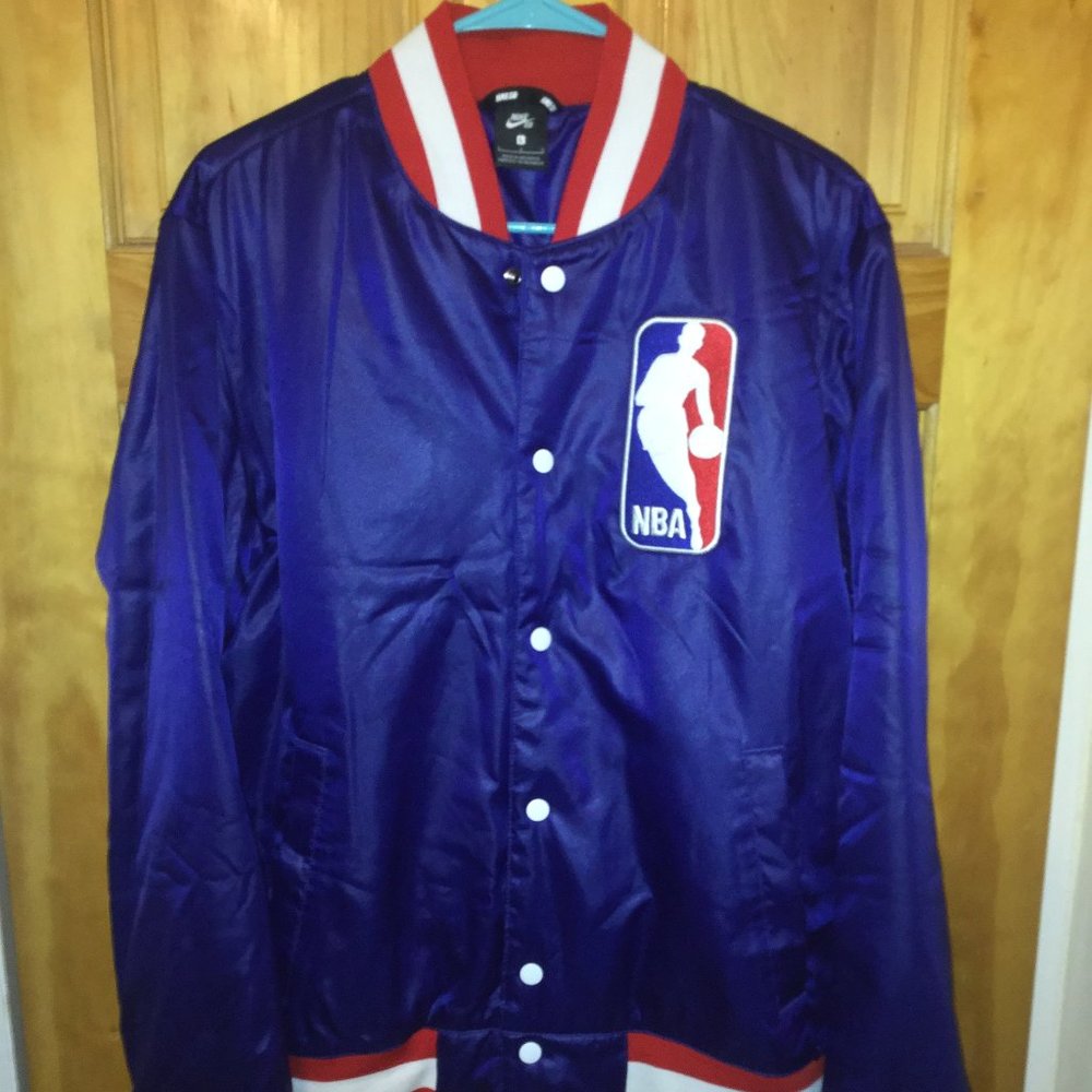 Nike SB X NBA Satin Bomber Jacket Sz Large